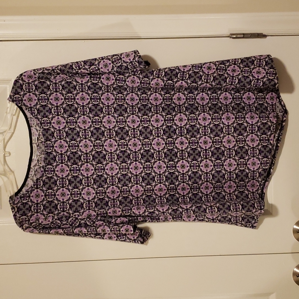 Croft&Barrow Stretchy Puple Top with Asymmetrical bottom